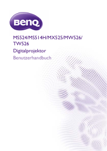 Bedienungsanleitung BenQ MW526 Projektor