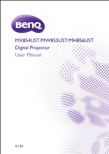 Handleiding BenQ MW855UST Beamer