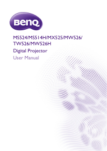 Bruksanvisning BenQ MX525 Projektor