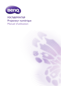 Mode d’emploi BenQ MX768 Projecteur
