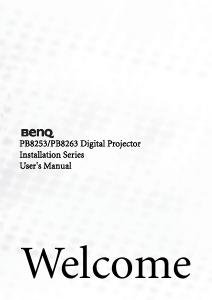 Bruksanvisning BenQ PB8253 Projektor