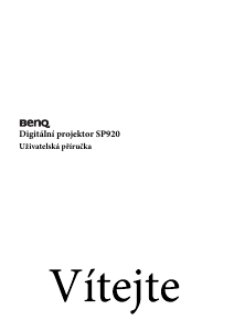 Manuál BenQ SP920 Projektor