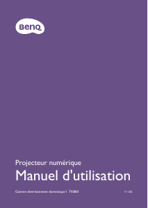 Mode d’emploi BenQ TK800 Projecteur