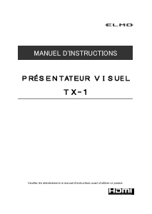 Mode d’emploi Elmo TX-1 Caméra de documents