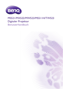 Bedienungsanleitung BenQ TW523 Projektor