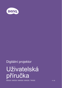 Manuál BenQ TW535 Projektor