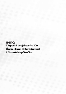 Manuál BenQ W100 Projektor