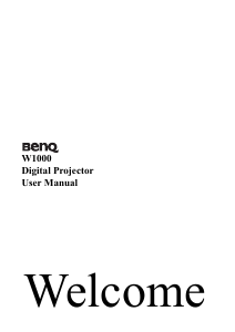 Handleiding BenQ W1000 Beamer