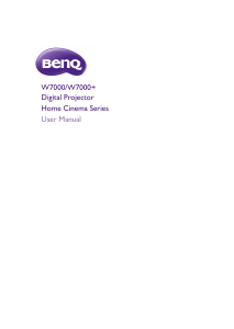 Bruksanvisning BenQ W7000 Projektor