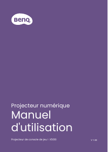 Mode d’emploi BenQ X500i Projecteur