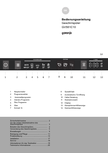 Bedienungsanleitung Gorenje GV561C10 Geschirrspüler