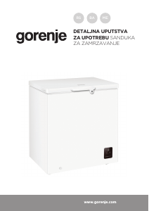 Priručnik Gorenje FH15E6W5 Zamrzivač