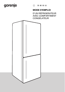 Mode d’emploi Gorenje NRB620C61X4WFE Réfrigérateur combiné