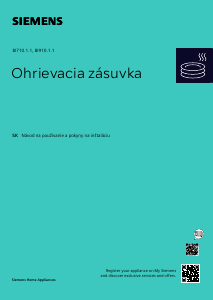 Návod Siemens BI710D1B1 Ohrevná zásuvka