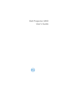 Manual Dell 1850 Projector