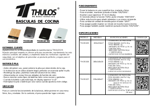 Manual de uso Thulos TH-DS106 Báscula de cocina
