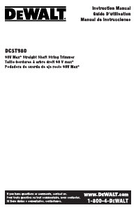 Mode d’emploi DeWalt DCST980B Coupe-herbe