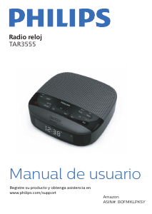 Manual de uso Philips TAR3555 Radiodespertador