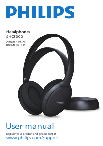 Manual Philips SHC5000BK Headphone