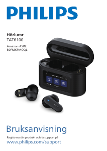 Bruksanvisning Philips TAT6100BK Hörlurar