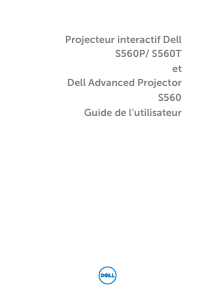 Mode d’emploi Dell S560P Interactive Projecteur