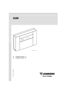 Bedienungsanleitung Junkers IGM Thermostat