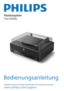 Bedienungsanleitung Philips TAV3000B Plattenspieler