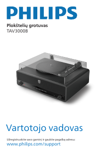 Vadovas Philips TAV3000B Gramofonas