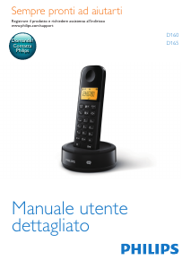 Manuale Philips D1601W Telefono senza fili