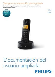 Manual de uso Philips D1602B Teléfono inalámbrico