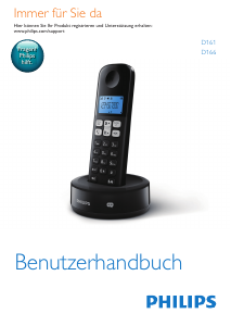 Bedienungsanleitung Philips D1611B Schnurlose telefon