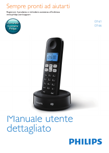 Manuale Philips D1611W Telefono senza fili