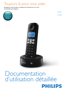 Mode d’emploi Philips D1611W Téléphone sans fil