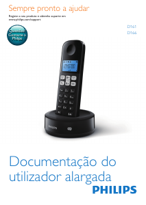 Manual Philips D1612B Telefone sem fio