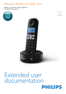 Bruksanvisning Philips D1612B Trådlös telefon
