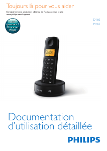 Mode d’emploi Philips D1651B Téléphone sans fil