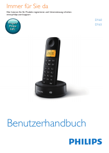 Bedienungsanleitung Philips D1651B Schnurlose telefon