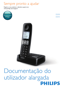 Manual Philips D2551B Telefone sem fio
