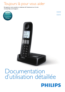 Mode d’emploi Philips D2551W Téléphone sans fil