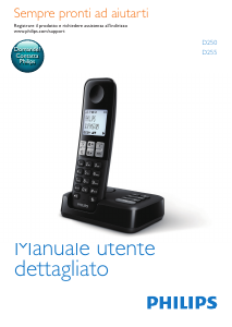 Manuale Philips D2552W Telefono senza fili