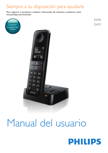 Manual de uso Philips D4701W Teléfono inalámbrico