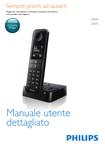 Manuale Philips D4701W Telefono senza fili