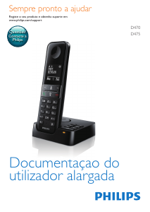Manual Philips D4702B Telefone sem fio