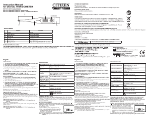 Manual de uso Citizen CTA 301 Termómetro