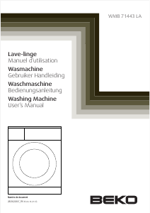 Bedienungsanleitung BEKO WMB 71443 LA Waschmaschine