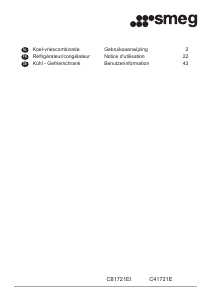 Mode d’emploi Smeg C41721E Réfrigérateur combiné