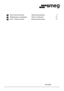 Mode d’emploi Smeg D4152E Réfrigérateur combiné