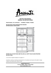 Handleiding Avanti FF18D0W Koel-vries combinatie