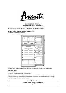 Manual de uso Avanti FF18D3S Frigorífico combinado