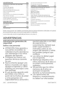 Manual de uso Smeg SRV531GH5 Placa